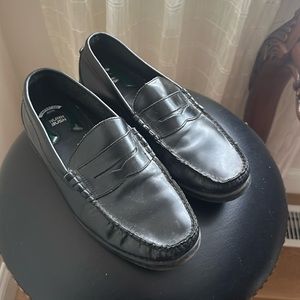 Nunn Bush Genuine Leather Black Penny Loafers with Comfort Gel size 8M Slip-On